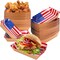 Patriotic Paper Food Tray Red Blue White Stars Stripes Paper Food Boats 4th of July Party Favors